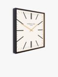 Thomas Kent Garrick Square Analogue Wall Clock, 60cm, White