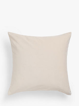 John Lewis & Partners Cotton Velvet Cushion, Nougat