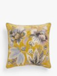 John Lewis Archive Floral Cushion, Yellow
