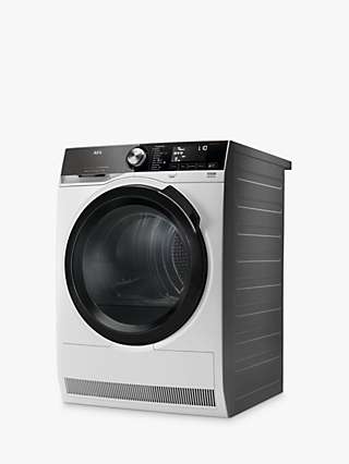 AEG 9000 Series T9DEB969C Heat Pump Tumble Dryer, 9kg Load, A+++ Energy Rating, White