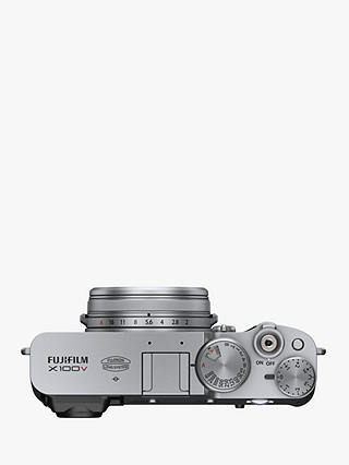 Fujifilm X100V Digital Compact Camera with 23mm Lens, 4K Ultra HD, 26.1MP, Wi-Fi, Bluetooth, Hybrid EVF/OVF, 3" Tiltable Touch Screen, Silver