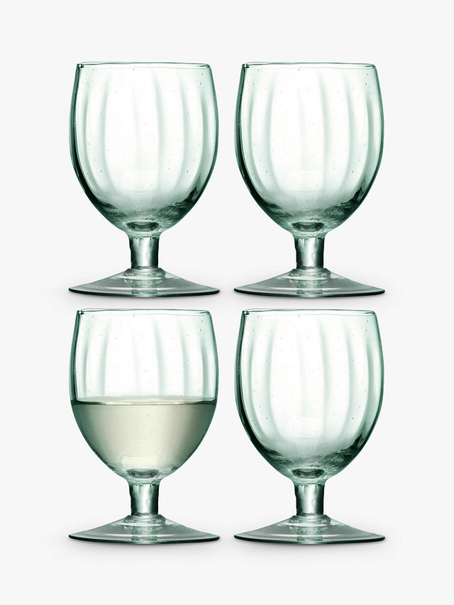 LSA International Mia Recycled Wine Glasses, Set of 4, 350ml, Green