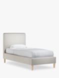 John Lewis Emily Child Compliant Upholstered Bed Frame, Single, Relaxed Linen Putty