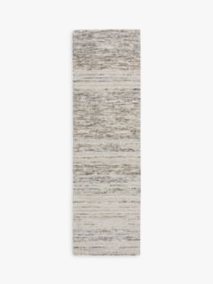 John Lewis Scandi Sketch Stripe Runner Rug, L240 x W70 cm, Natural