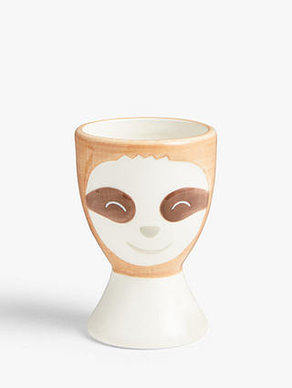 John Lewis & Partners Animals Sloth Egg Cup, 80ml, Brown