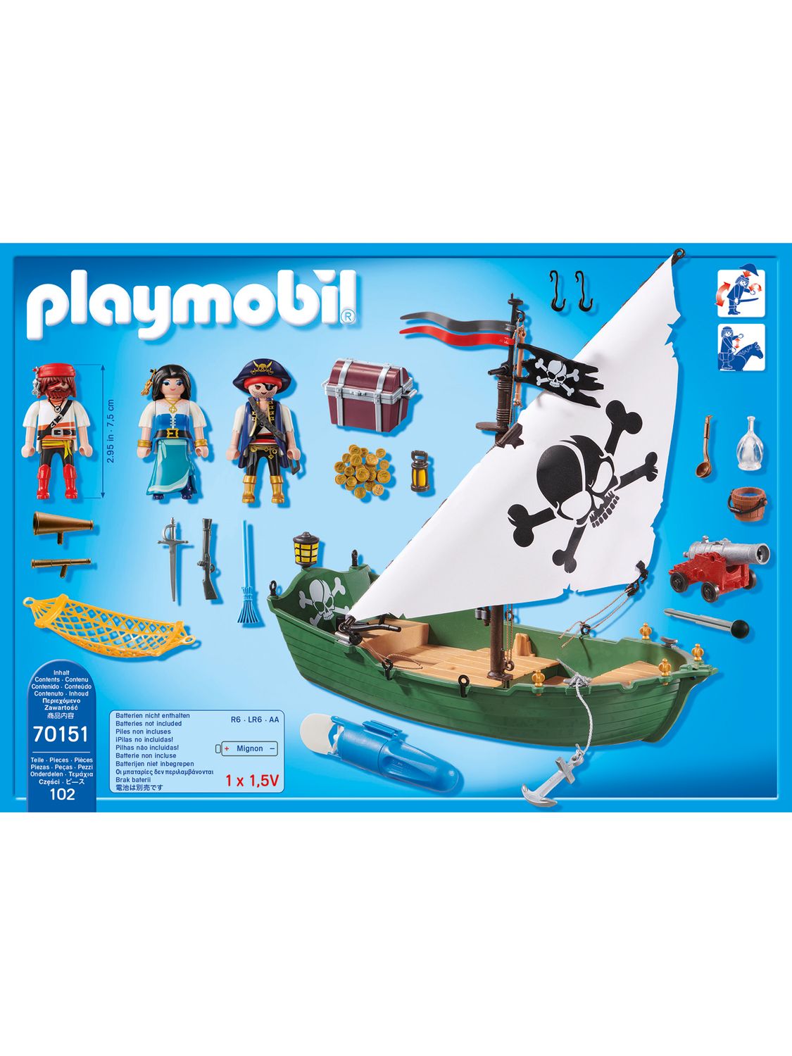 playmobil small pirate ship