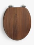 John Lewis Easy-Fix Toilet Seat, FSC-Certified (Walnut Wood), Natural