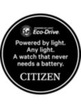 Citizen BN0118-55E Men's Eco-Drive Date Titanium Bracelet Strap Watch, Silver/Black