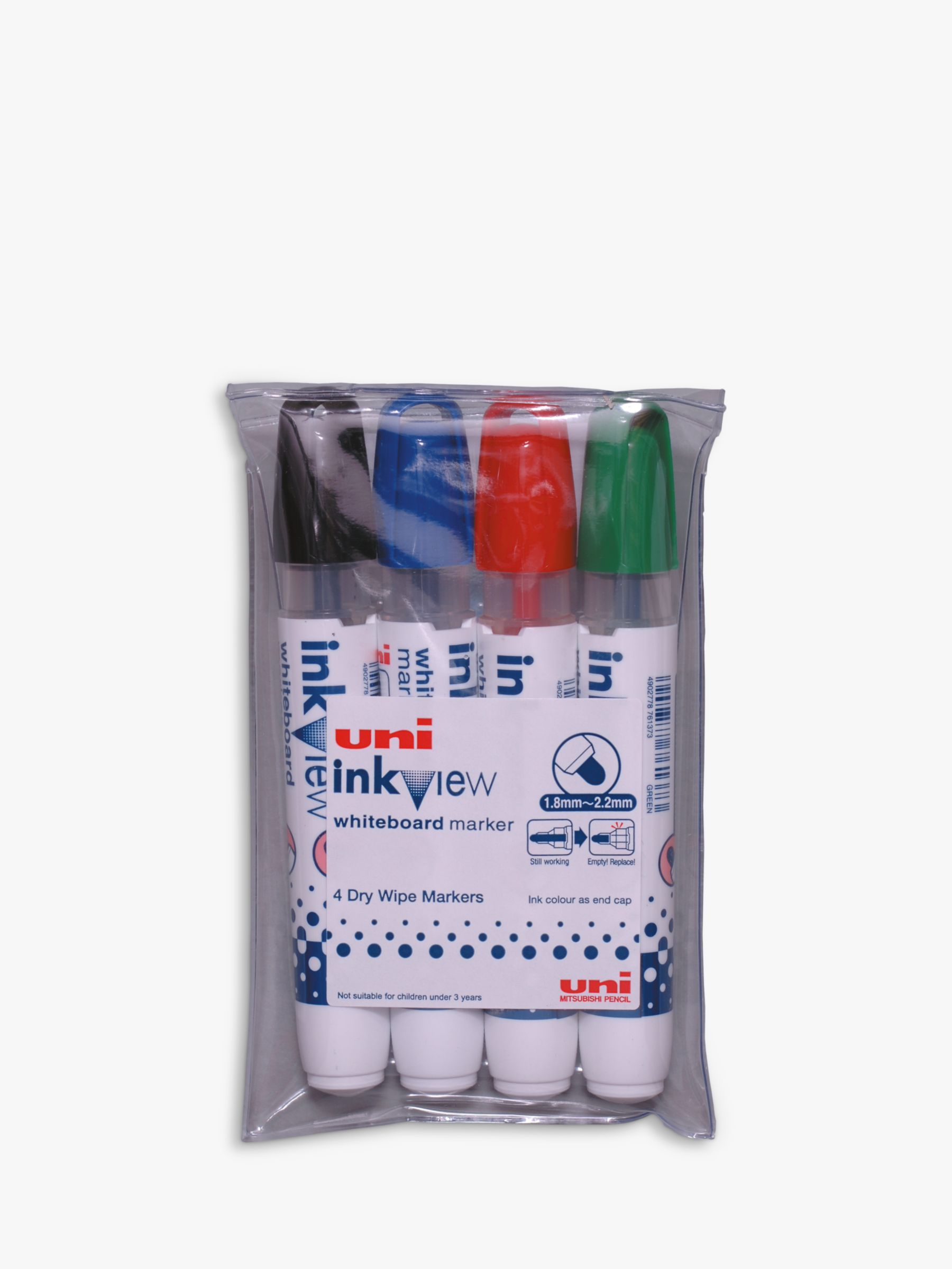 uni-ball PWB-202 Whiteboard Markers, Pack of 4