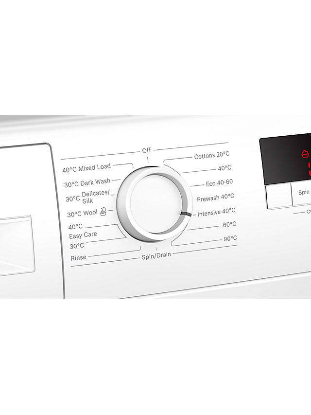 Buy Bosch Serie 2 WAJ28008GB Freestanding Washing Machine, 7kg Load, 1400rpm Spin, White Online at johnlewis.com