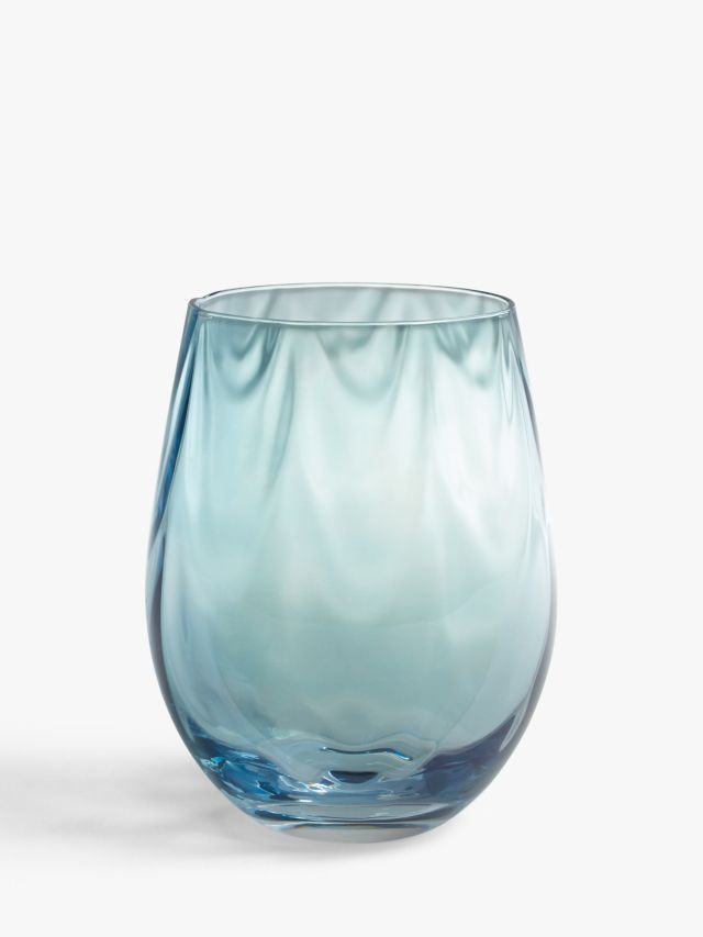 John Lewis & Partners Waterwave Glass Tumblers, 600ml, Set of 4, Assorted
