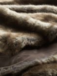 John Lewis Faux Fur Throw, Brown