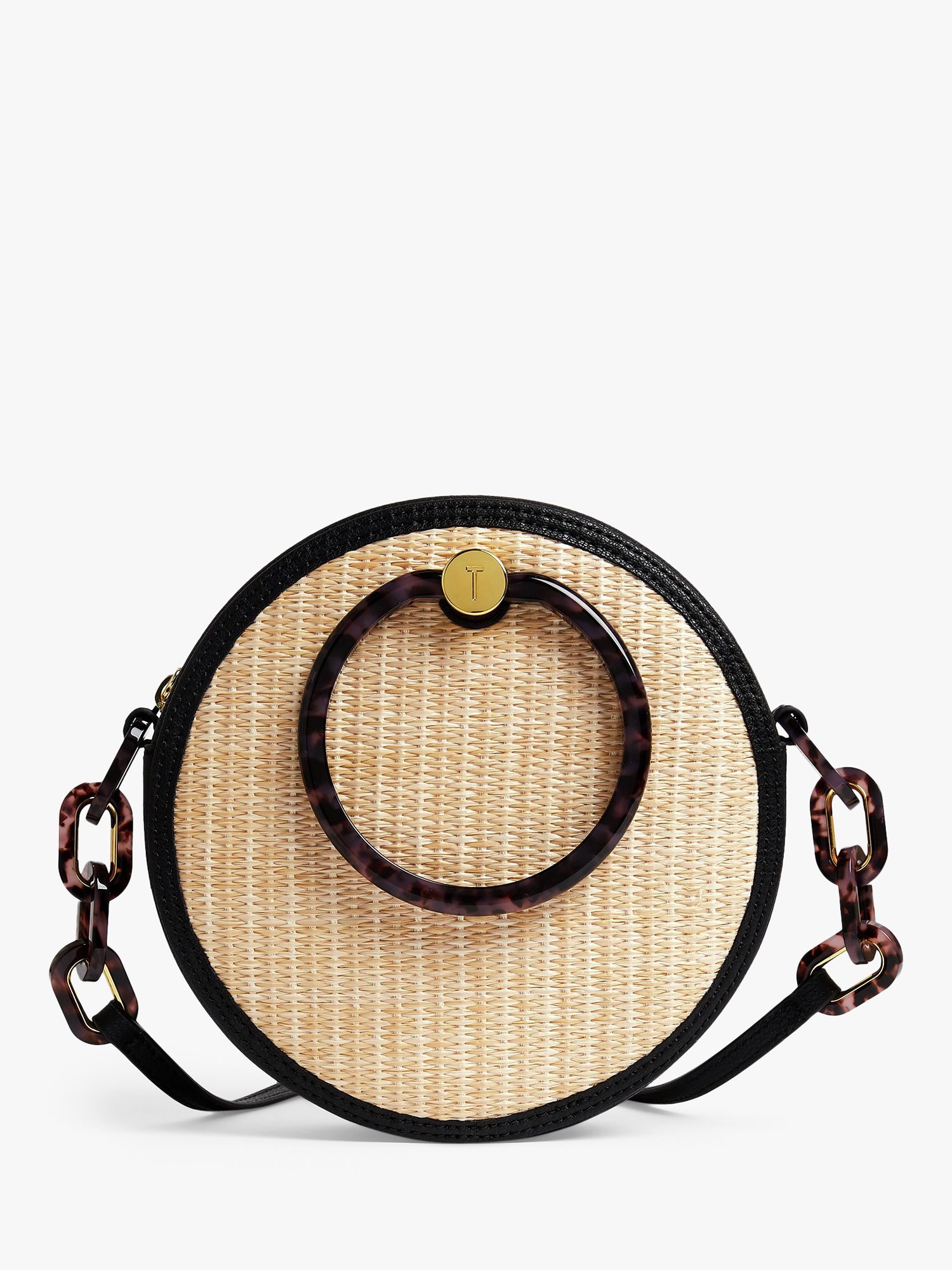 circle woven crossbody bag