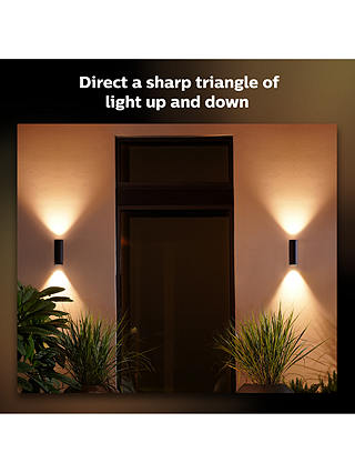 Philips Hue White and Colour Ambiance Appear LED Smart Outdoor Wall Light, Black