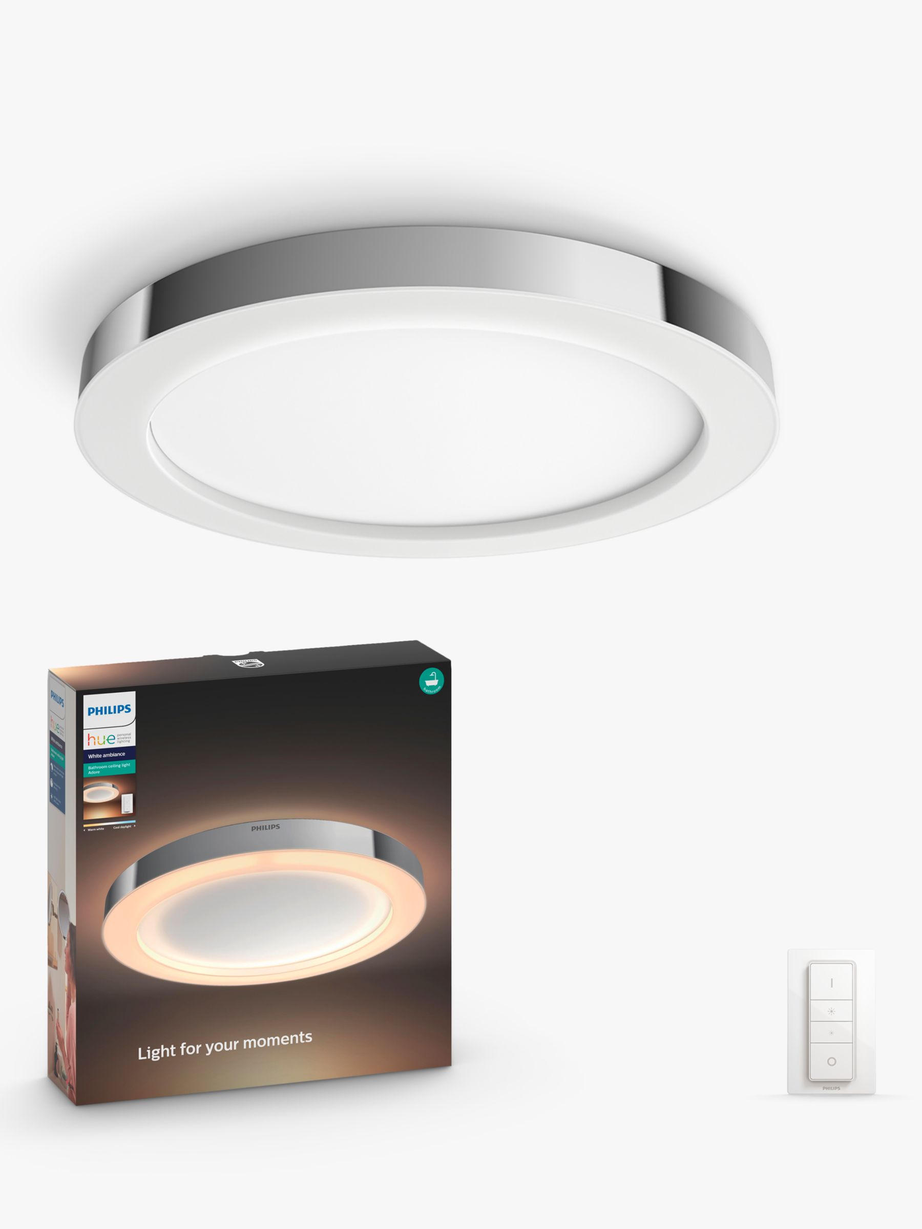 Philips Hue White Ambiance Adore Led Semi Flush Bathroom Ceiling