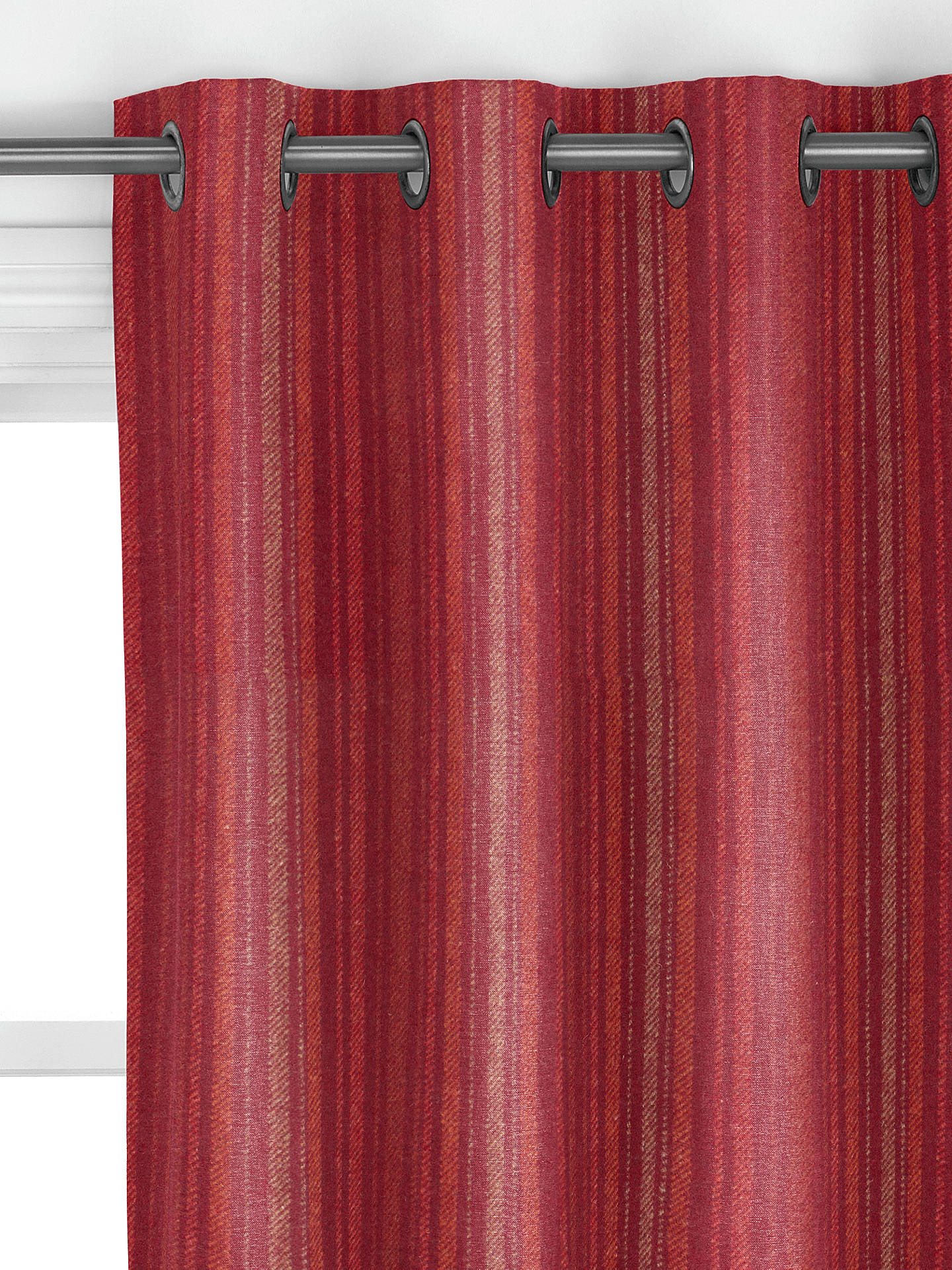 John Lewis & Partners Fine Stripe Made to Measure Curtains, Plum