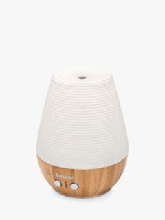 Beurer LA 40 Aroma Electric Diffuser LED Table Lamp, White/Wood