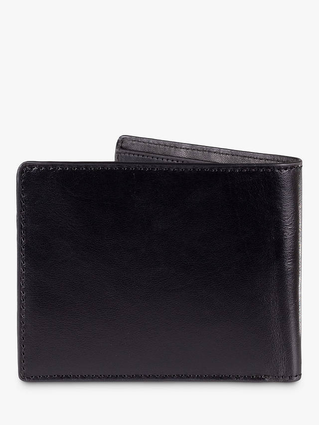 John Lewis Vegetable Tanned Leather Bifold Wallet, Black