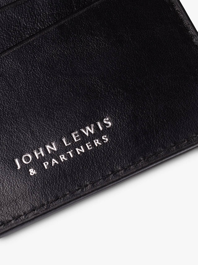 John Lewis Vegetable Tanned Leather Bifold Wallet, Black