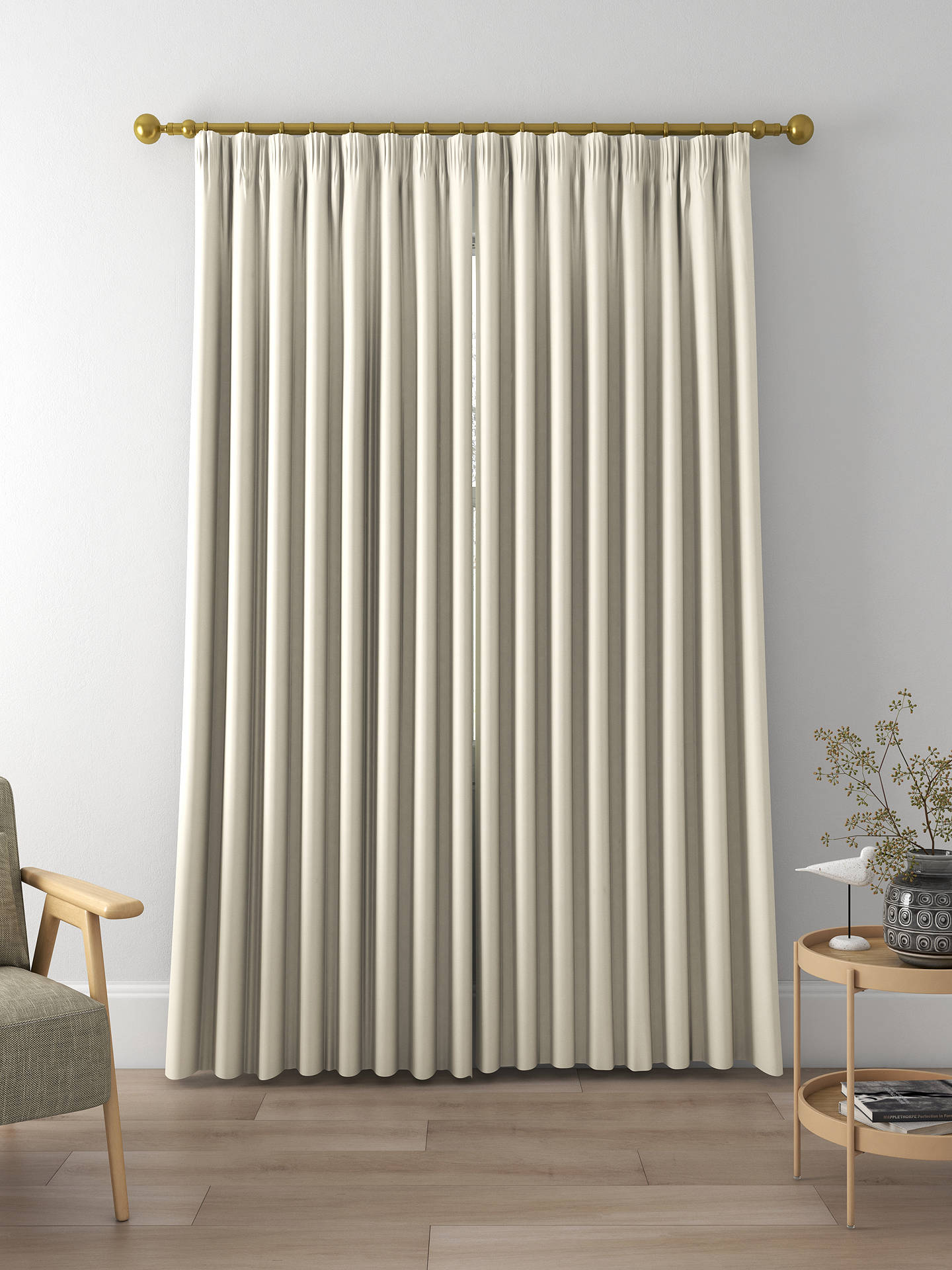 John Lewis Recycled Basketweave Made to Measure Curtains, Natural
