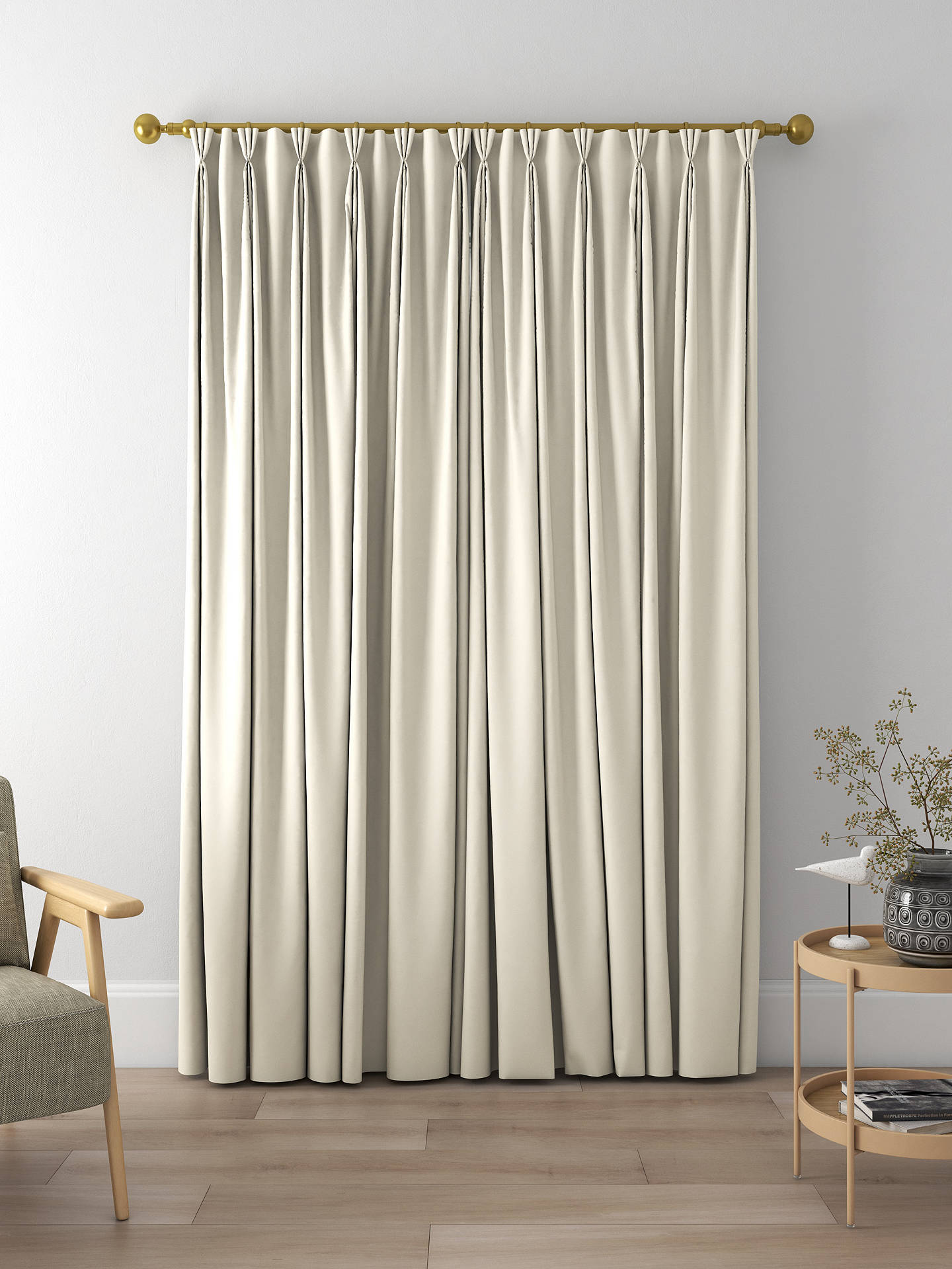 John Lewis Recycled Basketweave Made to Measure Curtains, Natural