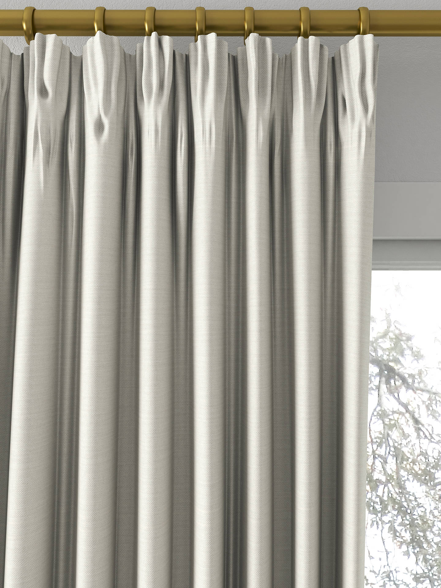 John Lewis Viscose Linen Blend Made to Measure Curtains, Storm