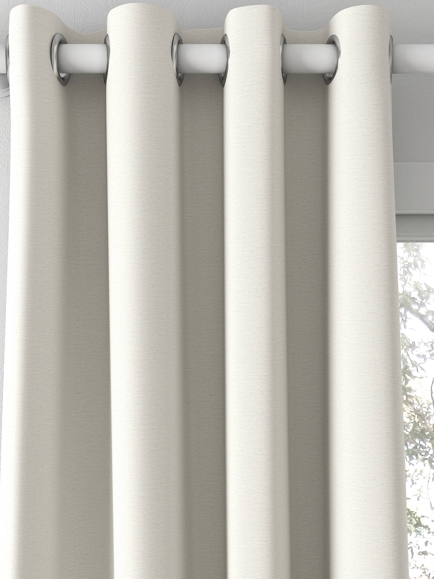 John Lewis Viscose Linen Blend Made to Measure Curtains, Marshmallow
