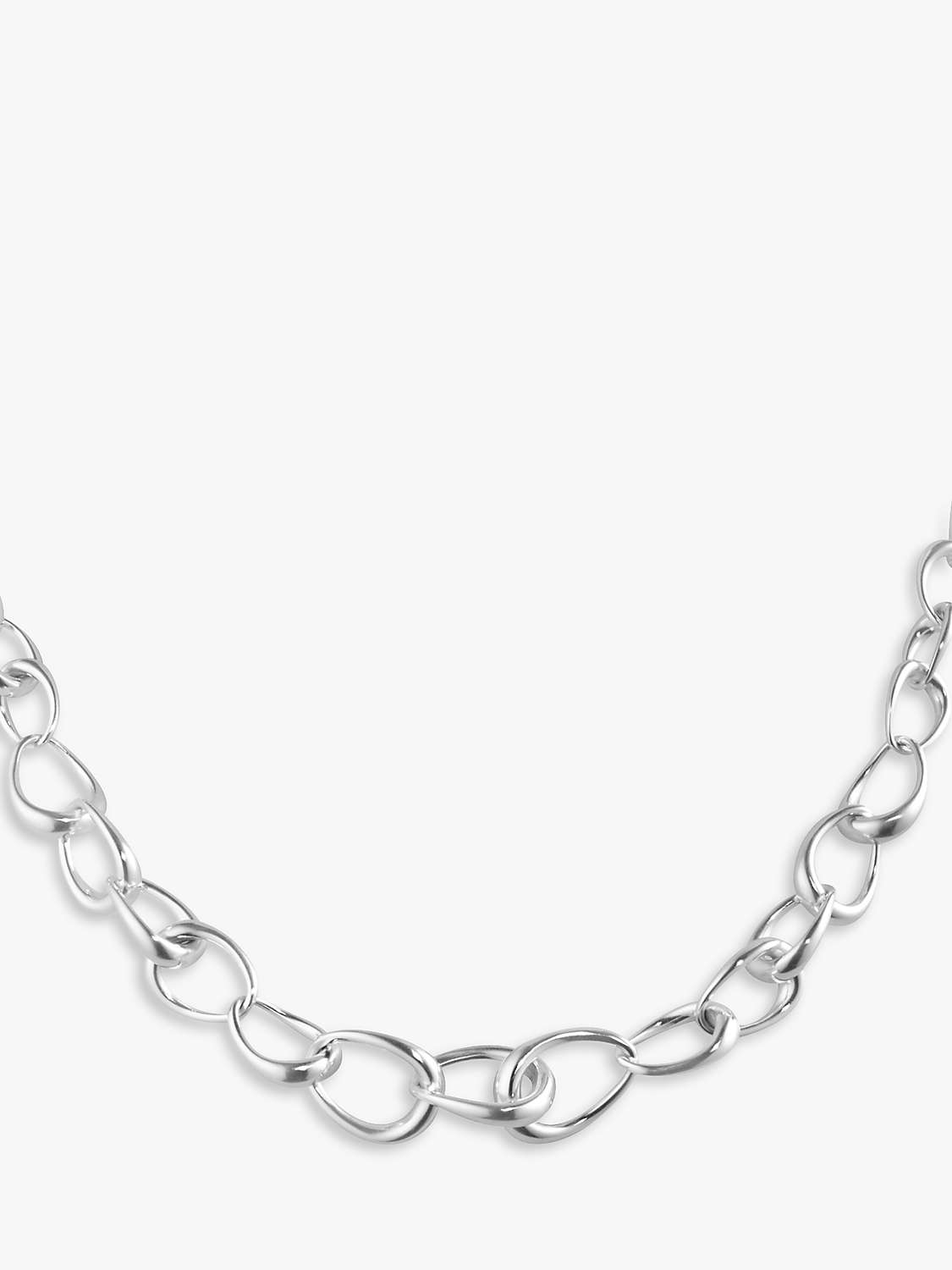 Buy Georg Jensen Offspring Oval Link Necklace, Silver Online at johnlewis.com