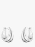 Georg Jensen Curve Medium Hoop Earrings, Silver