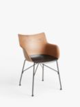 Philippe Starck for Kartell Q/Wood Dining Armchair, Brown/Black
