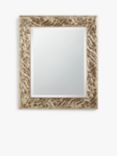 John Lewis & Partners Swirl Mirror, FSC-Certified (Pine Wood), Antique Silver