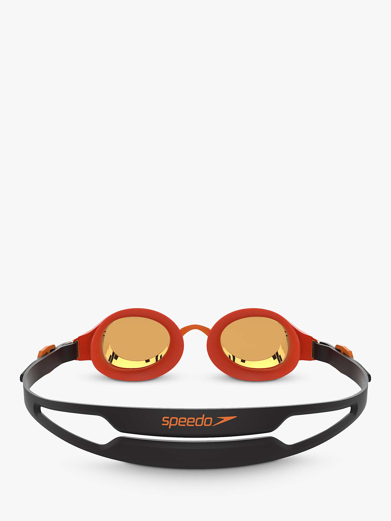 Buy Speedo Hydropure Mirror Children's Swimming Goggles, Black/Mango/Gold Online at johnlewis.com