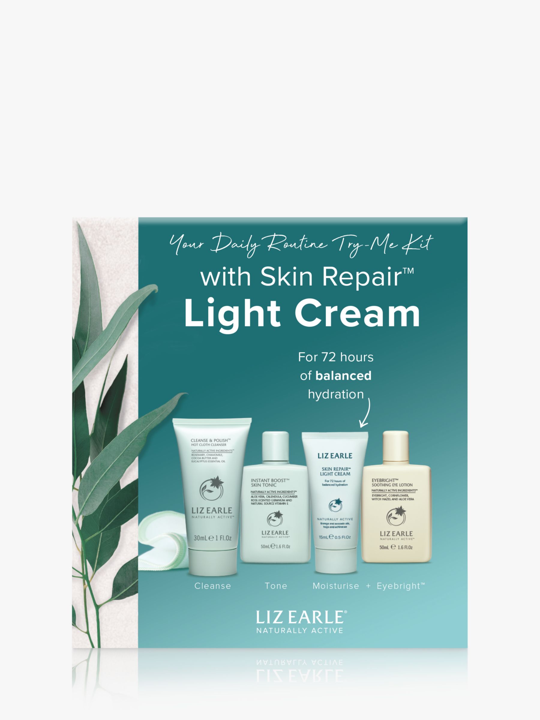 Liz Earle Your Daily Routine Try Me Kit With Skin Repair™ Light Cream