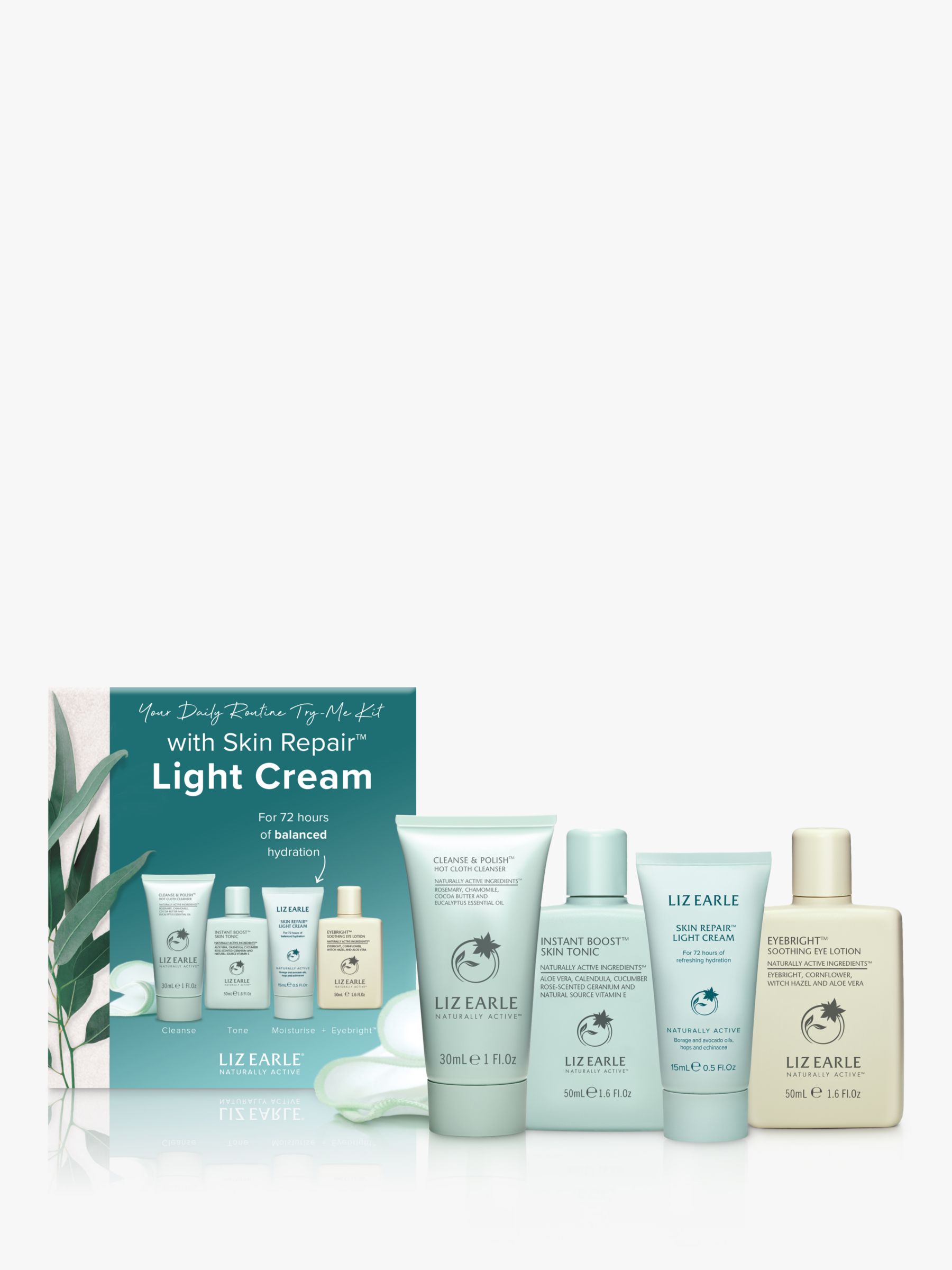 Liz Earle Your Daily Routine Try Me Kit With Skin Repair™ Light Cream 