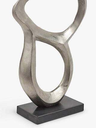 John Lewis & Partners Endless Love Aluminum Sculpture, H90.5cm, Silver