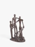 John Lewis Heart Family Aluminum Sculpture, H28cm, Bronze