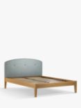 John Lewis Grace Kitami Bed Frame, King Size, Soft Touch Chenille Duck Egg