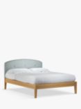 John Lewis Grace Kitami Bed Frame, King Size, Soft Touch Chenille Duck Egg