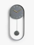 John Lewis Pendulum Metal Analogue Wall Clock, 50cm