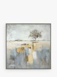 Abstract Tree - Hand-Painted Framed Canvas, 70 x 70cm, Gold