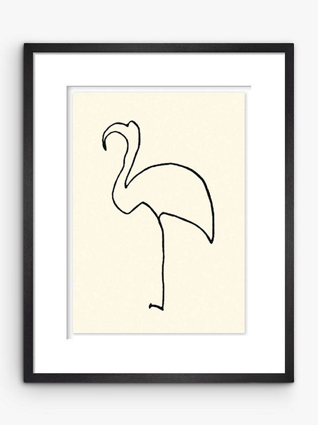 Pablo Picasso - Le Flamand Rose 'Flamingo' Framed Print & Mount, 47 x 37cm, White
