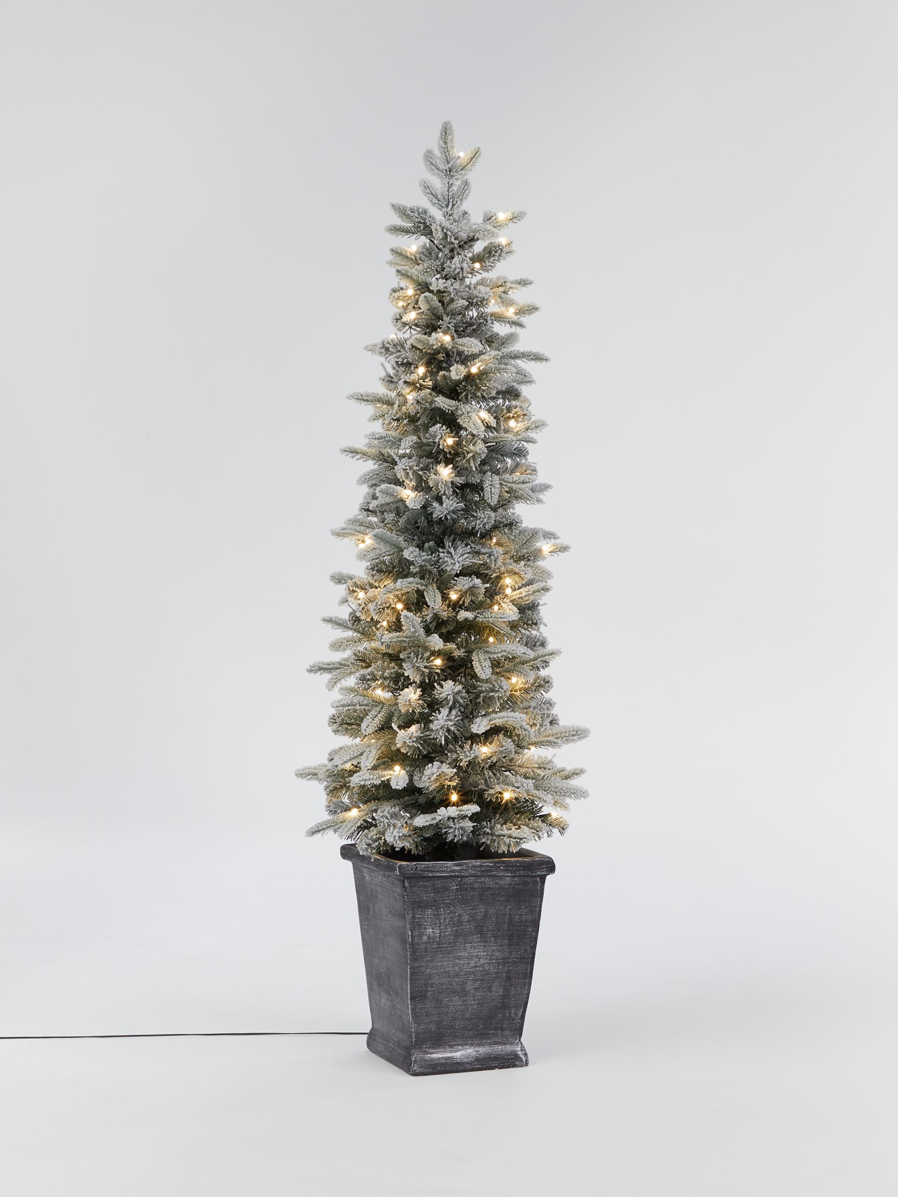 John Lewis & Partners Verbier Potted Pre-lit Christmas Tree, 5ft