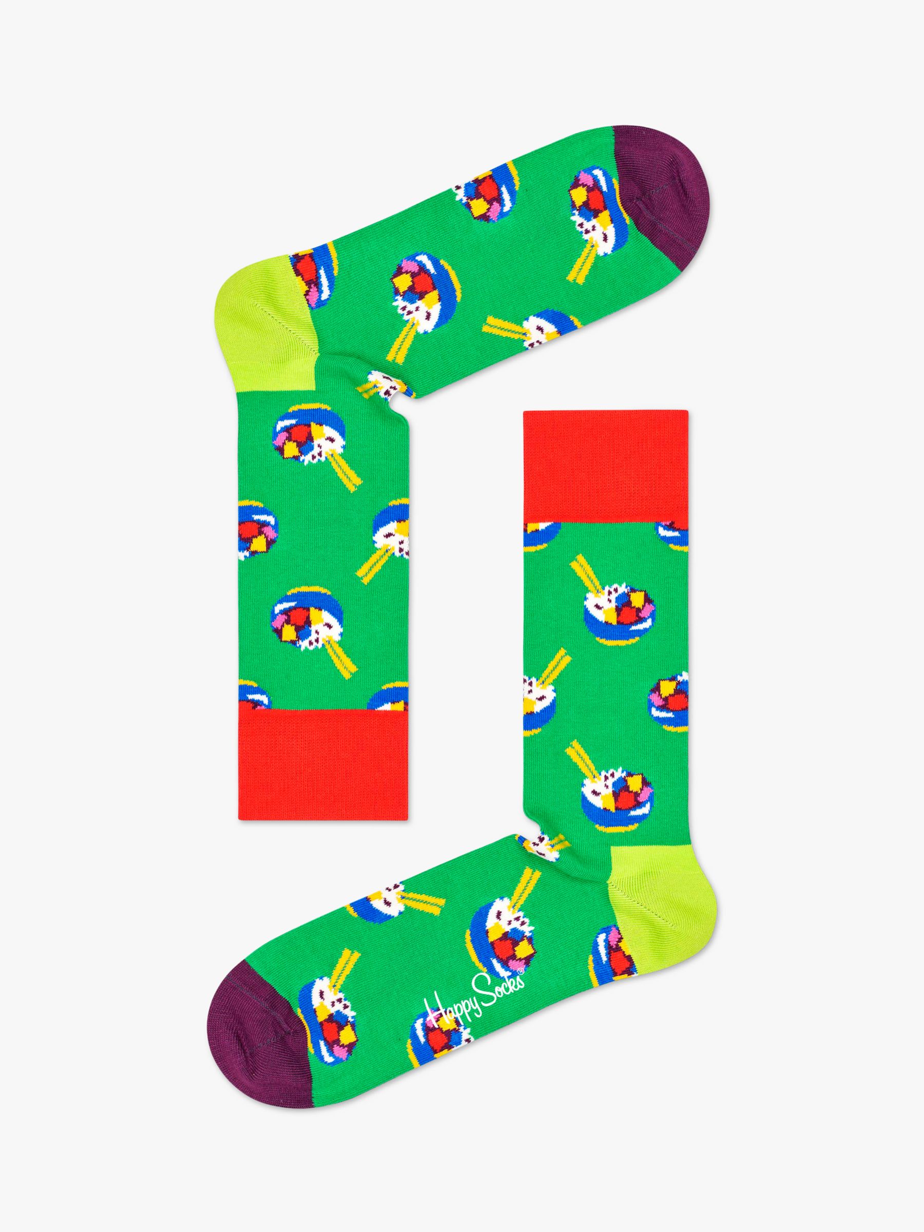 Download Happy Socks Poke Bowl Socks, One Size, Green at John Lewis ...