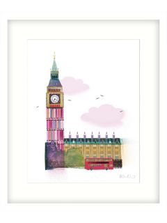 Ilona Drew - Palace of Westminster & Big Ben London Framed Print & Mount, 63.5 x 53.5cm