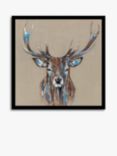 Louise Luton - Hearty Stag Framed Print, 74.5 x 74.5cm, Natural