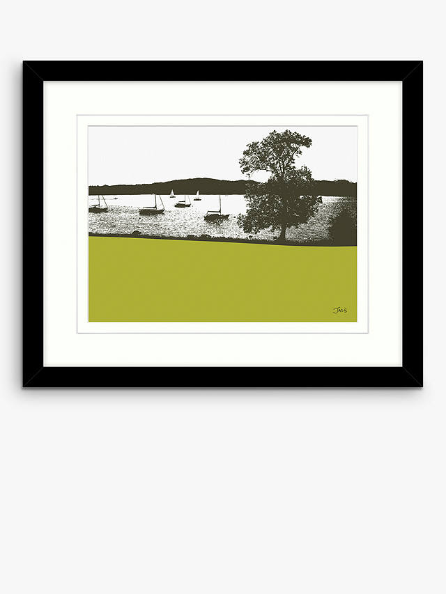 Jacky Al-Samarraie - Lake Windermere Framed Print & Mount, 44.5 x 54.5cm, Green