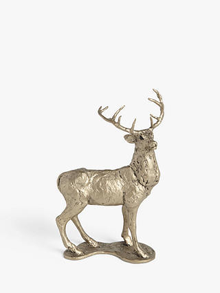 Frith Sculpture Red Deer Stag by Thomas Meadows, H25cm, Gold