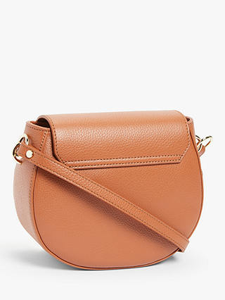Coccinelle Alpha Leather Round Cross Body Bag, Tan at John Lewis & Partners