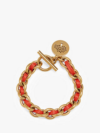 Mulberry Small Medallion Leather Chain Bracelet