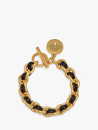 Mulberry Small Medallion Leather Chain Bracelet